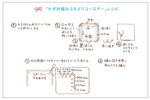 かぎ針編み コースターのレシピをダウンロード