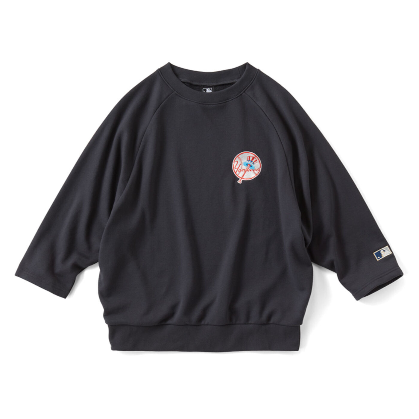 Real Stock | オリジナルMLBデザイン クーパーズタウンコレクション 往年のロゴを楽しむ モモンガシルエット 八分袖スウェット の会