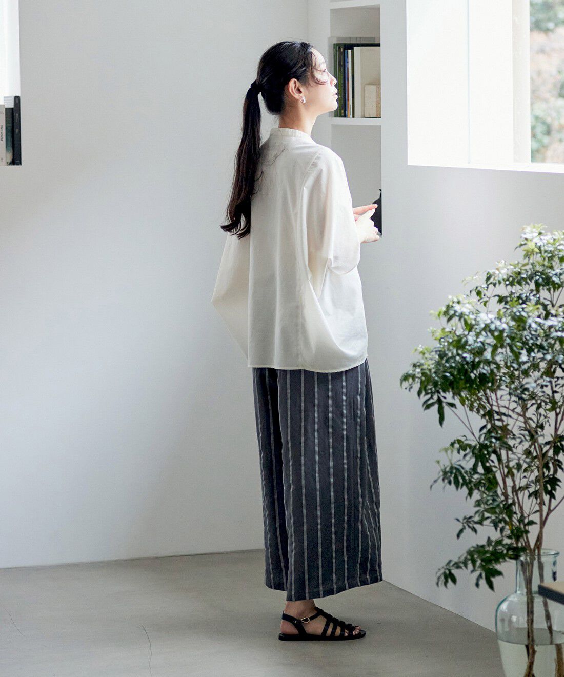 and myera|コクーンシャツのコーディネート