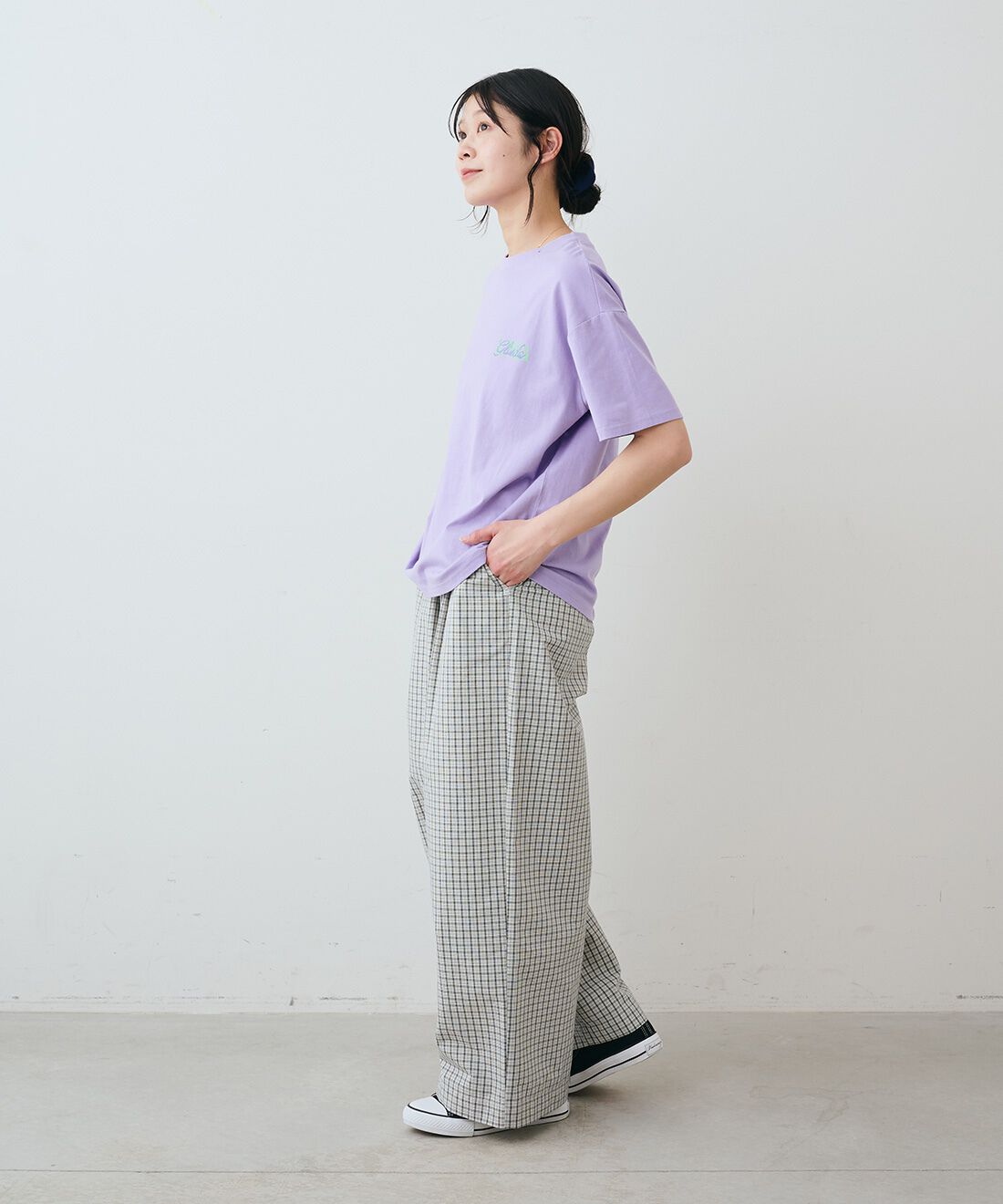 THREE FIFTY STANDARD|WICKED 半袖プリントTシャツ〈ラベンダー〉のコーディネート