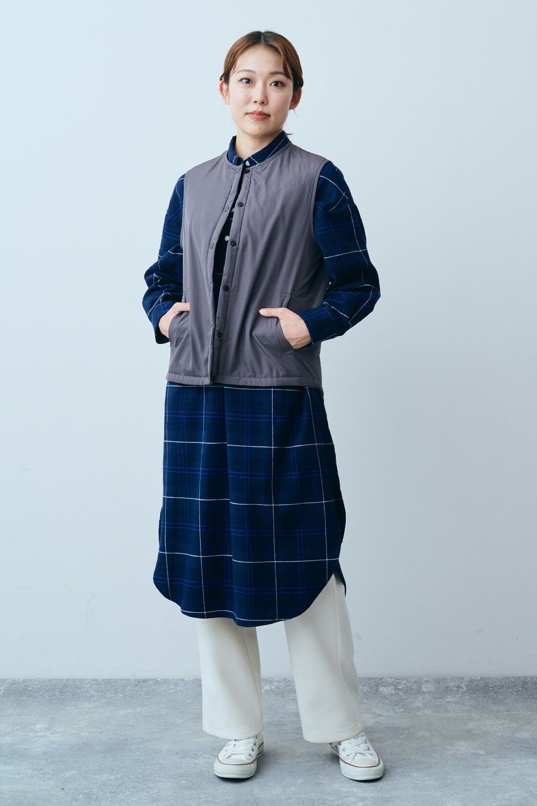 THREE FIFTY STANDARD|リバーシブル中わたベストＴＦＳのコーディネート