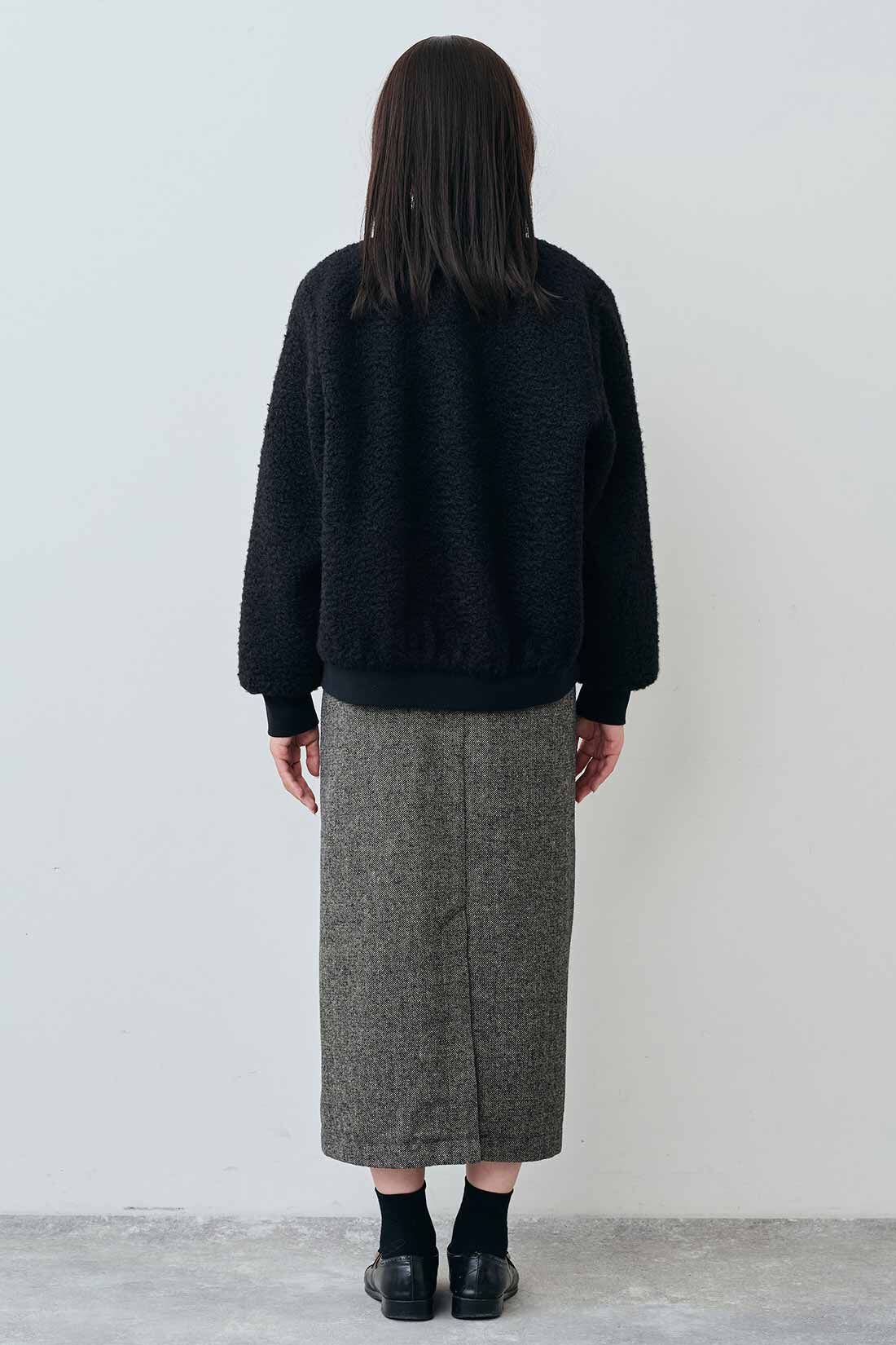 THREE FIFTY STANDARD|ボアジップアップブルゾン〈ブラック〉のコーディネート