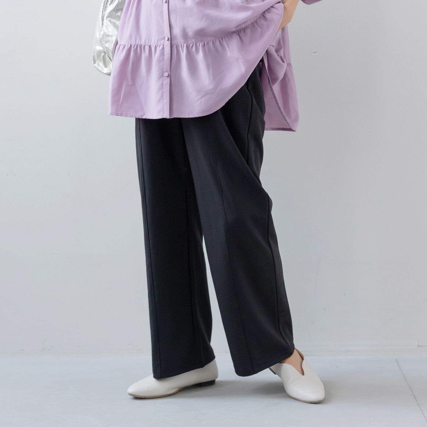 フェリシモMama | マタニティパンツ ストレッチストレートパンツ 〈ブラック〉