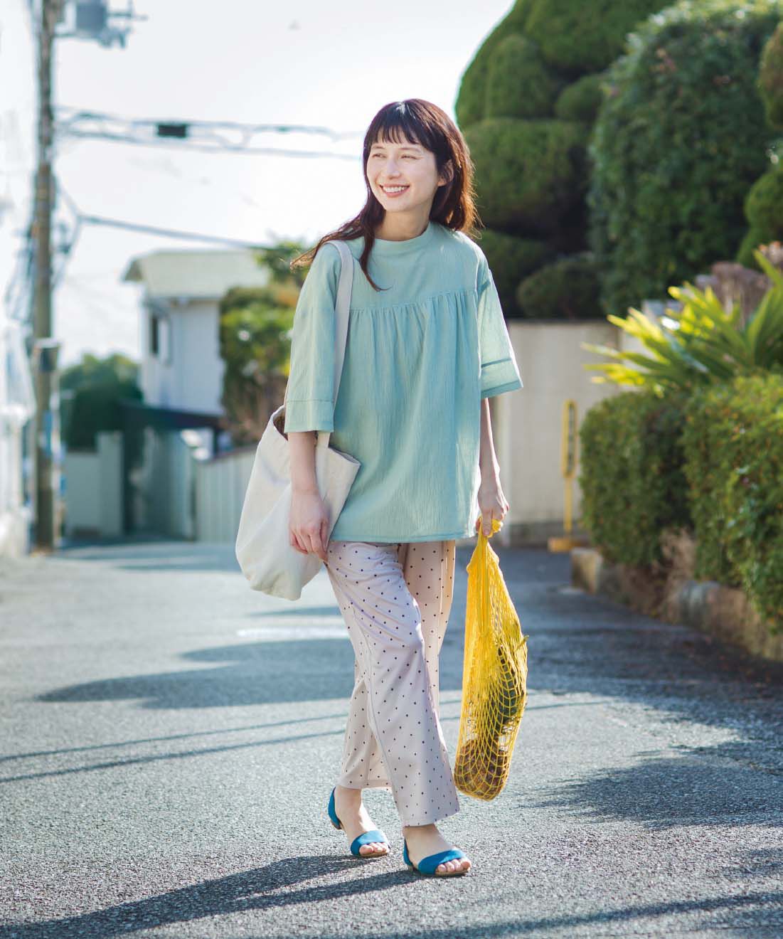 frauglatt|フラウグラット　大人にちょうどいい 上品ドット柄らくちんゆるさらパンツ〈吸水速乾/接触冷感〉の会