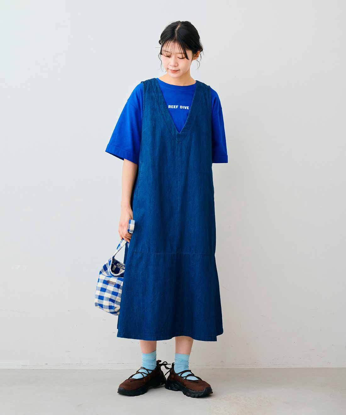 Live in  comfort|リブ イン コンフォート&times;500色の色えんぴつコラボ トルコオーガニックコットン五分袖Tシャツ