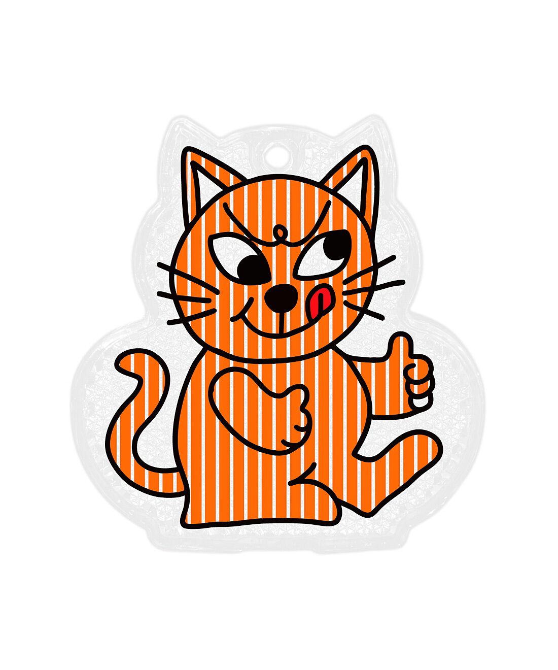 フェリシモの雑貨 Kraso|Cheeky Cat Reflector "Orange" Midori Komatsu チーキー キャット リフレクター "オレンジ"