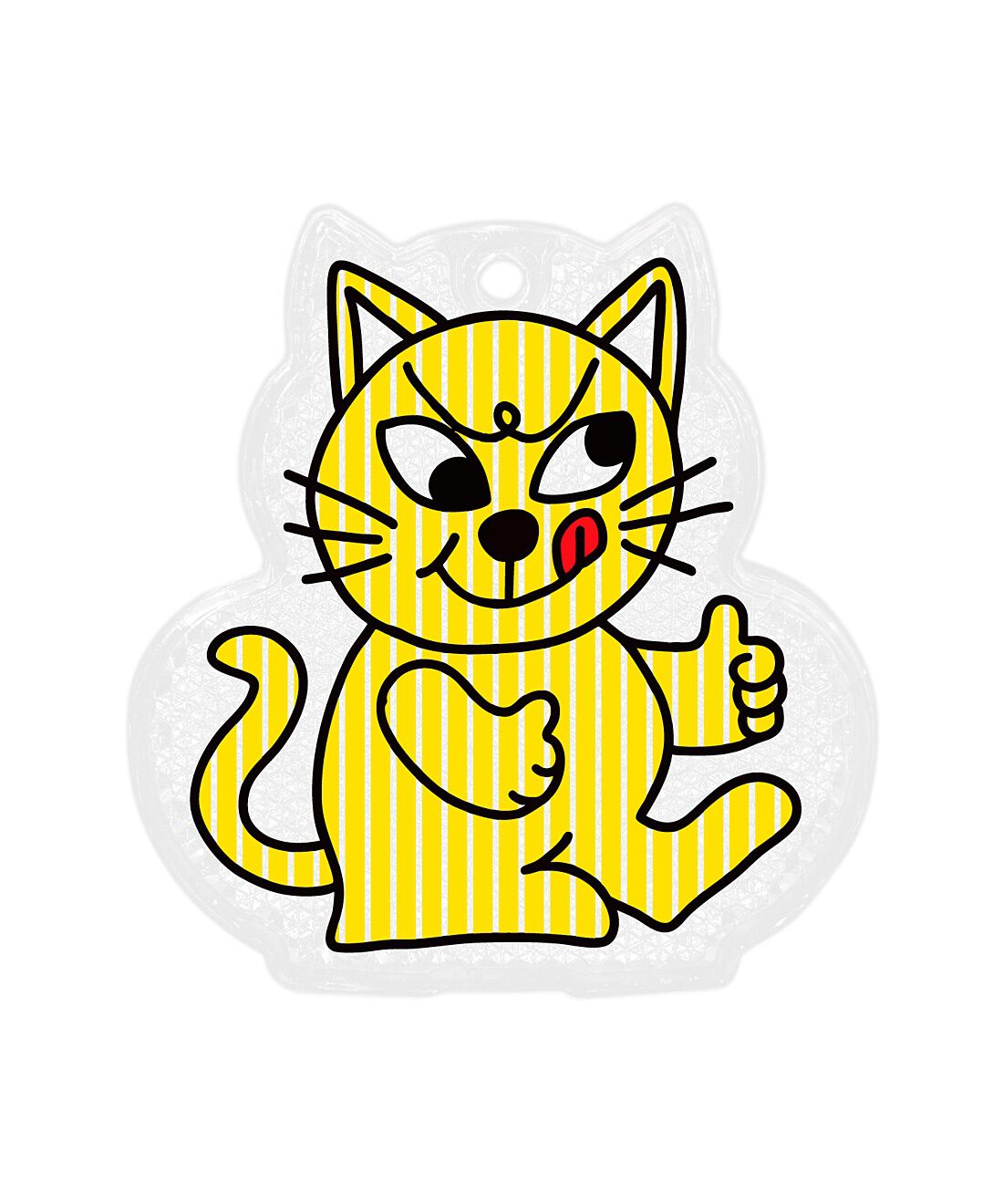 フェリシモの雑貨 Kraso|Cheeky Cat Reflector "Yellow" Midori Komatsu チーキー キャット リフレクター "イエロー"