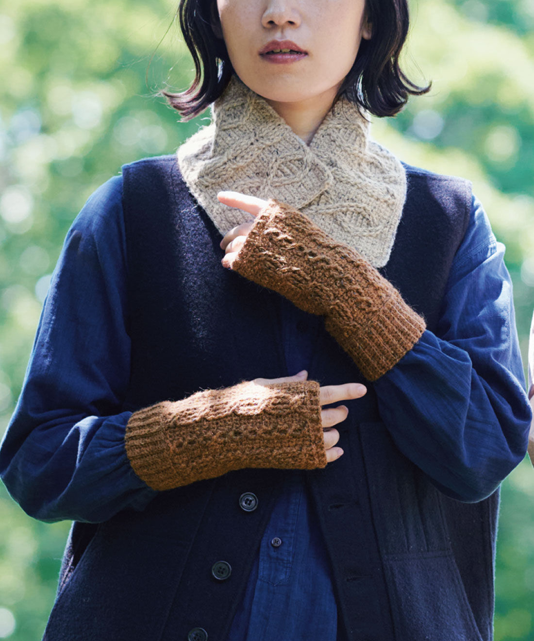 クチュリエ|英国の息吹を感じて ROWAN FeltedTweedで編む かぎ針アラン模様の小物の会