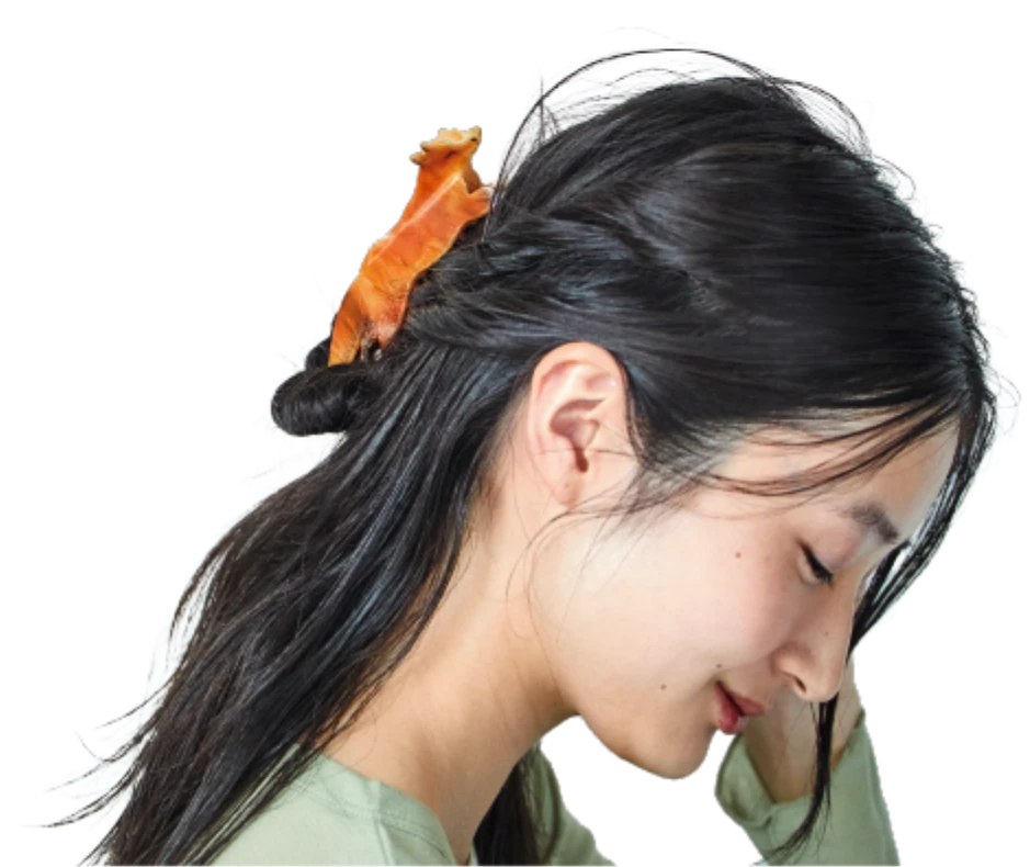 ヘアクリップ〈キタキツネ〉